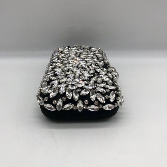 I.n.c. International Concepts Black East West Embellished Small Minaudiere Clutc - Picture 3 of 11